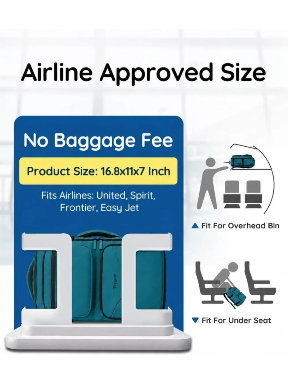 Airline Approved Carry-On Backpack | Women's Travel Weekender Bag, Lightweight